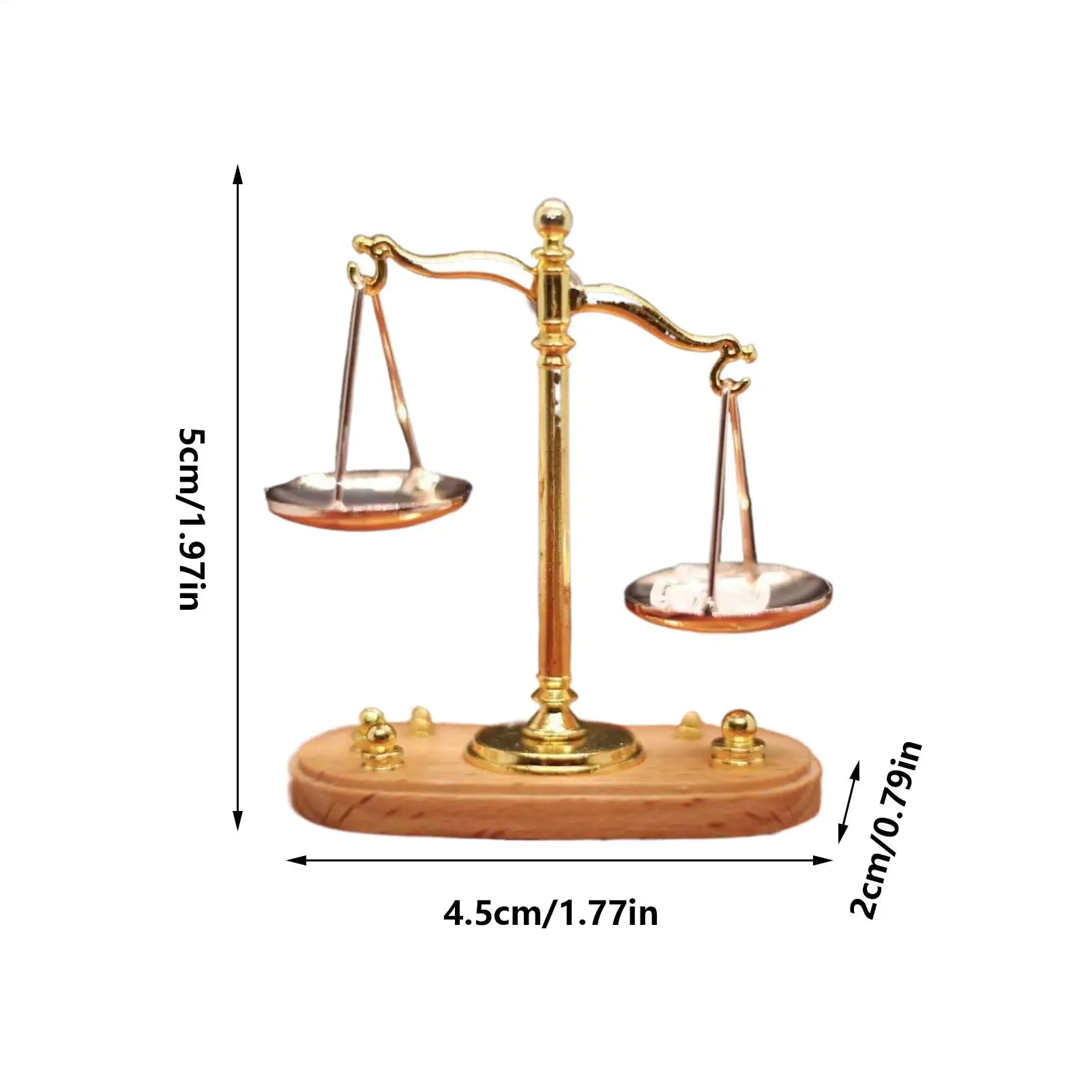 Miniaturowe wagi balansujące 1:12 Realistyczne kreatywne zabawki naukowe dla dzieci Mini waga sprawnicza Figurka wagi do łazienek