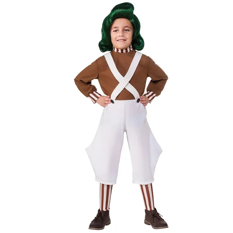 CostumeW & C @ Halloween Cosplay pour enfants, propriétaire d'usine, Pourim Carnival Chocolate Worker Boy, SN66, 2024