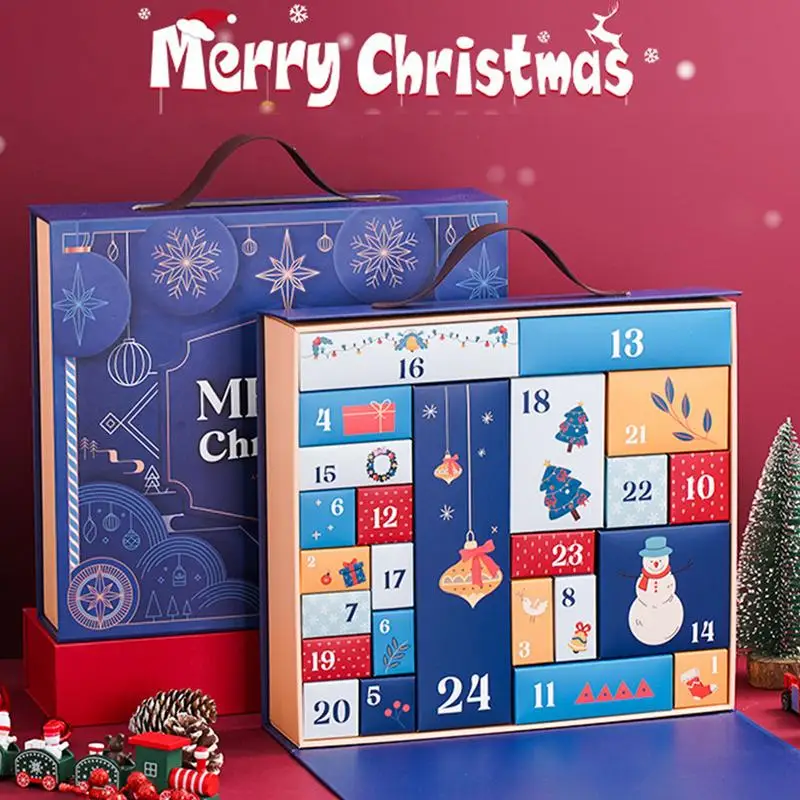 2024 Christmas Empty Advent Calendar Gift Boxes 24 Days Countdown Filling Count Down To Christmas Storage Boxes