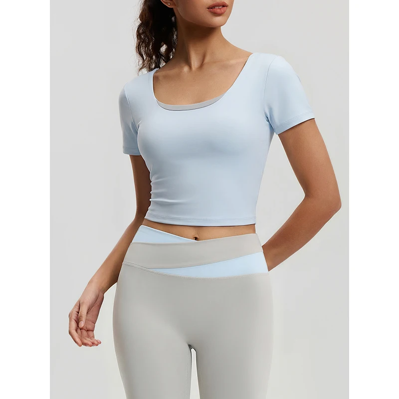 

Summer New Women Butterfly Cutout Back Yoga Vest with Built-In Pads Moisture Wicking Lightweight Breathable Pilates Sports Top
