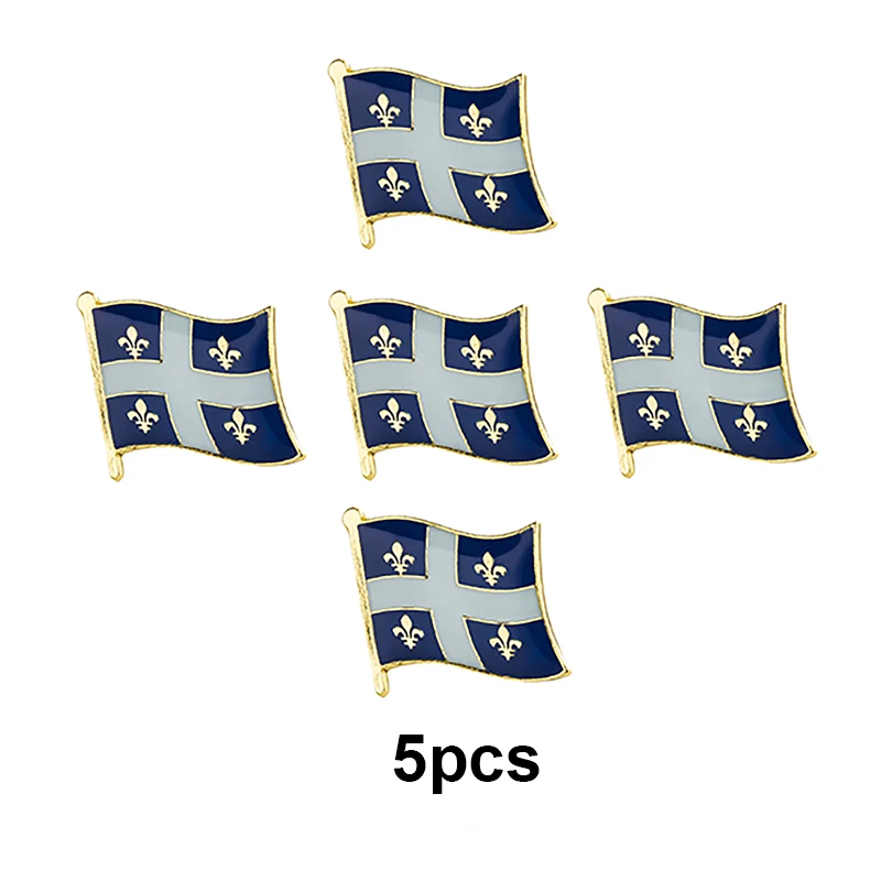 1-100pcs QUEBEC  Flag Lapel Pin Flag badge Brooch Pins Badges
