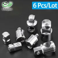 6pcs Ratchet Wrench Socket Converter Sleeve Head Adapter Impact Socket Adapter and Reducer Set 1/4\