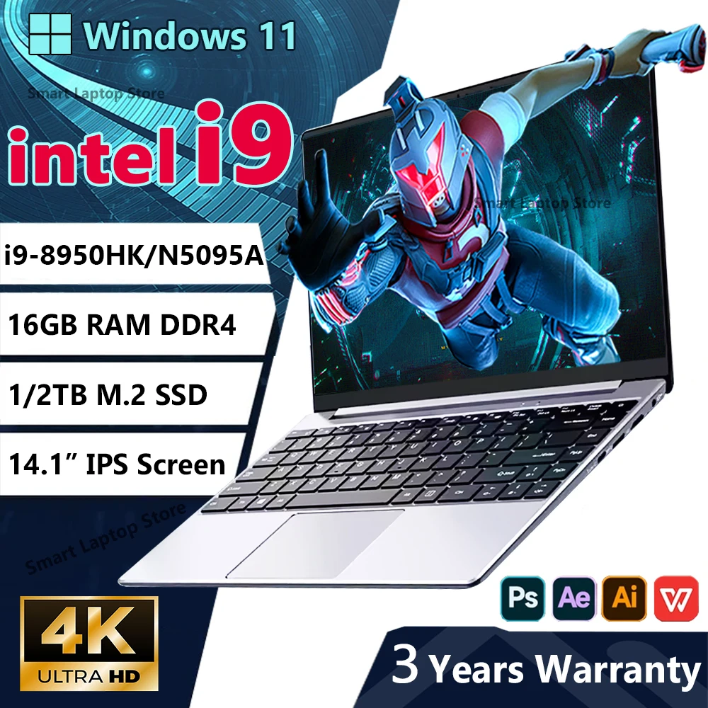 yZ[z2025N Intel Core i9 8950HK N5095A  |[^u m[gp\R 16GB DDR4 1TB/2TB SSD 14.1C` m[gubN Windows 11 4K Office Q[~OPC