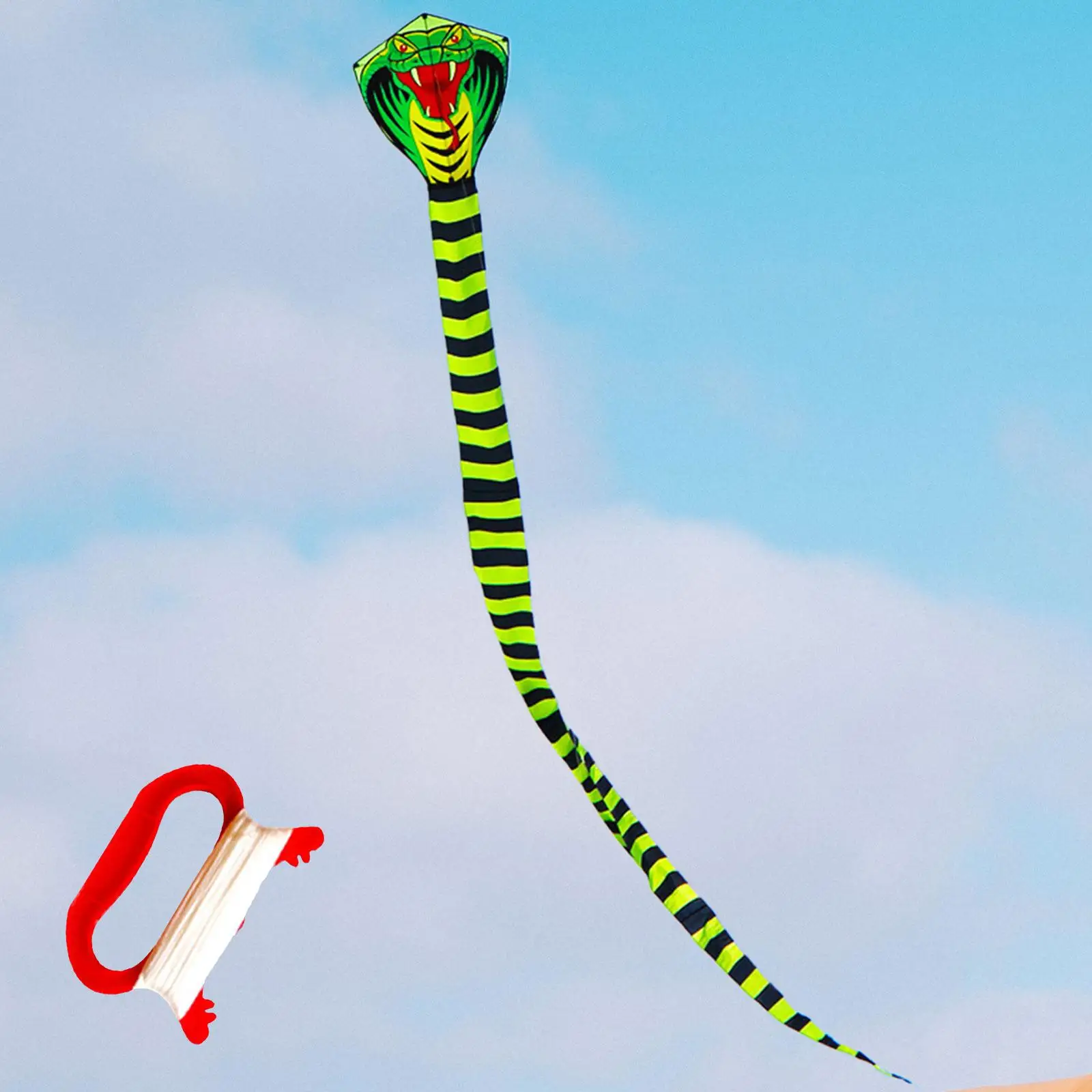 Snake Kite Outdoor Toy Family Game Animal Shape Huge Kite Snake Kite for Park Backyard Outdoor Activities Farm