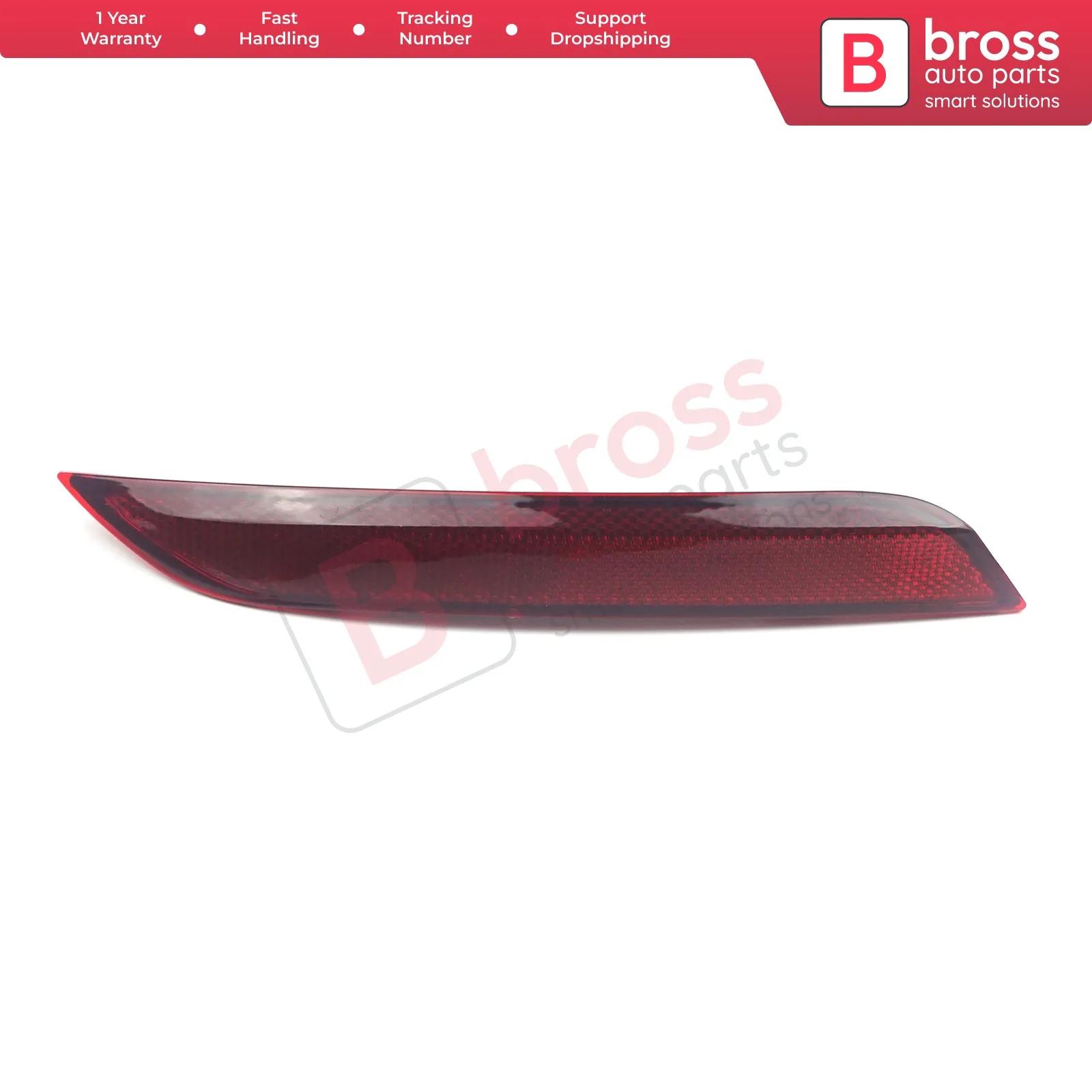 BSP1073 Rear Bumper Reflector Light Tail Stop Lamp Cover Red Color RIGHT 6C0945106B For VW Polo Vento Derby Classic 2015-2017