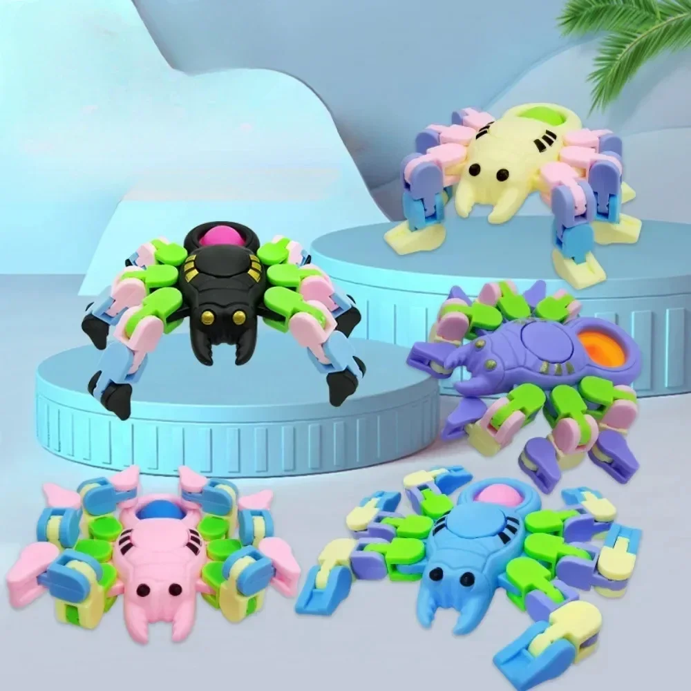 Juguete mecánico para niños, Spinner de pista loca transformable, juguetes interactivos para aliviar el estrés, regalo de cumpleaños para niños autistas