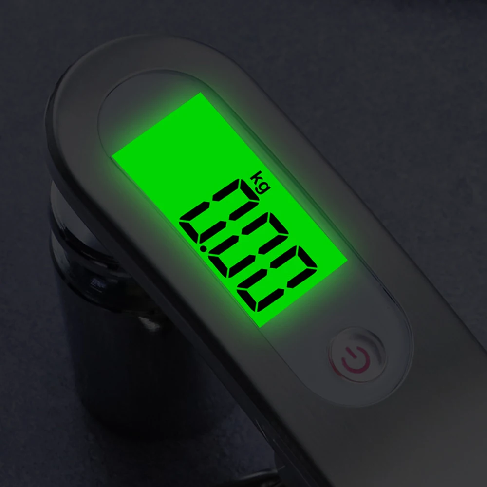 Imagem -04 - Balança Eletrônica Portátil com Lcd Digital Pendurado Balança Bagagem Mala Viagem Bagagem Bolsa Ferramenta de Equilíbrio 110lb 50kg