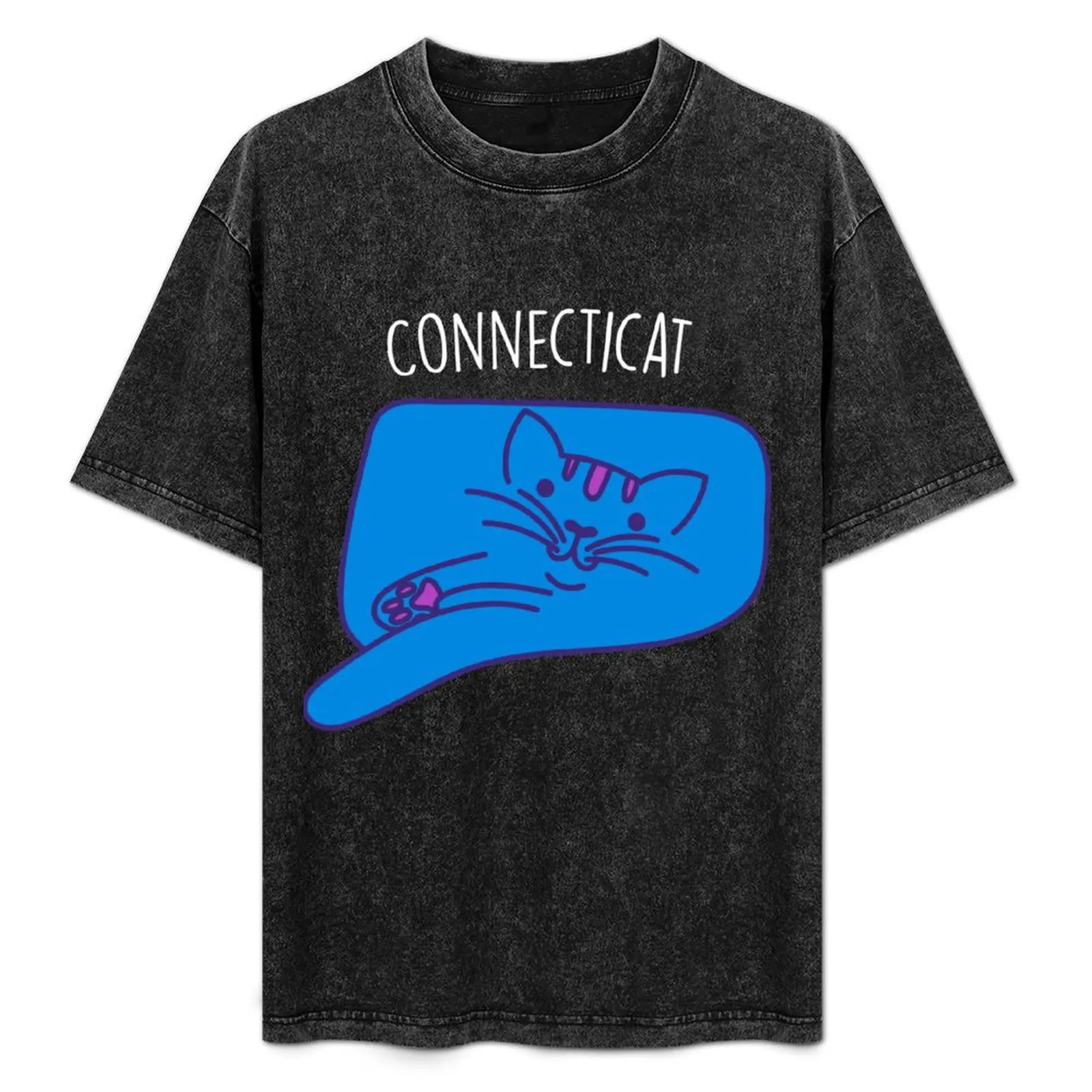 

Connecticat Cat for Fans of Connecticut T-Shirt graphic t shirt vintage Anime t-shirt mens white t shirts