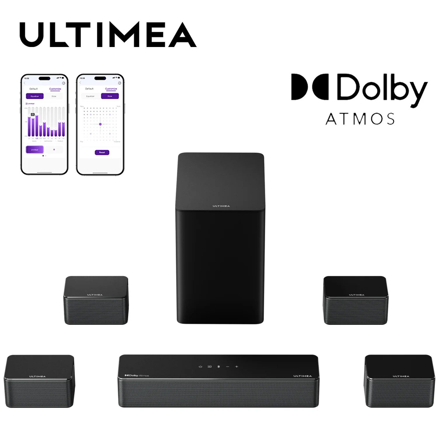 

ULTIMEA 460W 7.1-канальный саундбар с Dolby Atmos и управлением через приложение