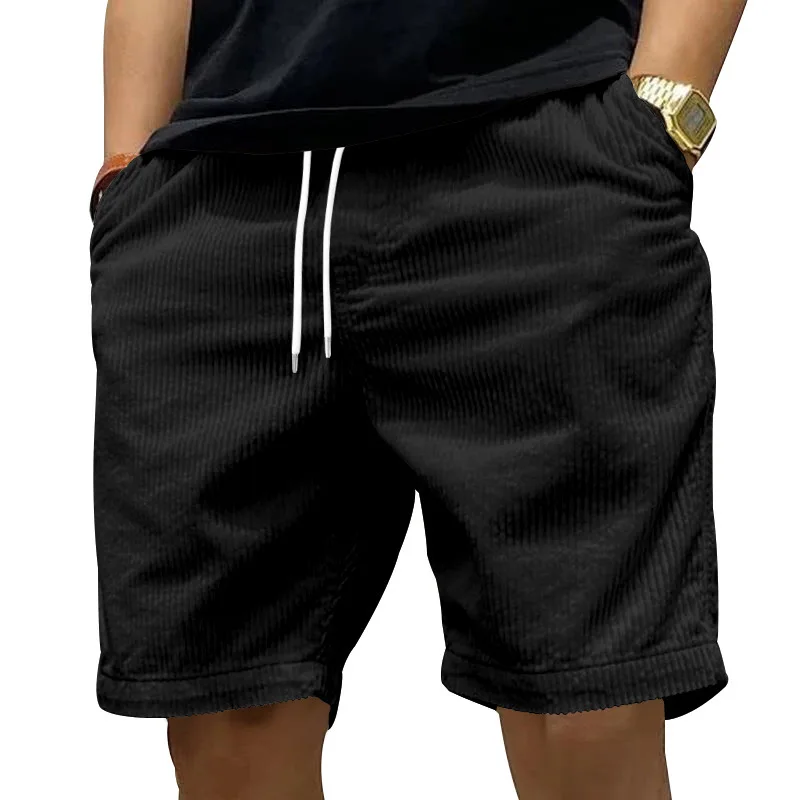 

Workwear shorts 2025 men's summer trend retro corduroy trendy brand men's casual shorts