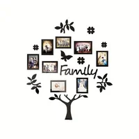 1 Set 3D Creative Home Decoration Photo Frame Tree Wall Sticker Living Room Bedroom Acrylic Stickers Home Decoration Supplies 4