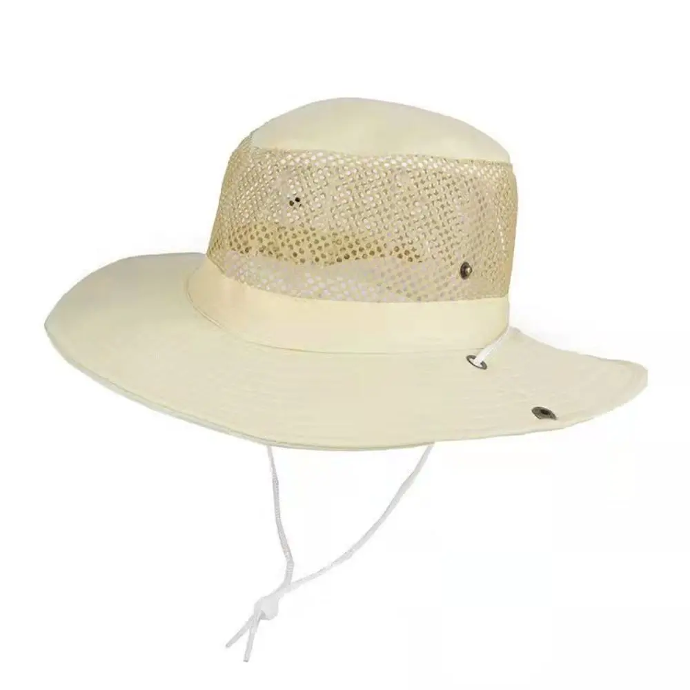 

Fashion Mesh Breathable Bucket Hat Fordable Wide Brim Sun Hat Quick-drying Waterproof Fishing Hat Fishing