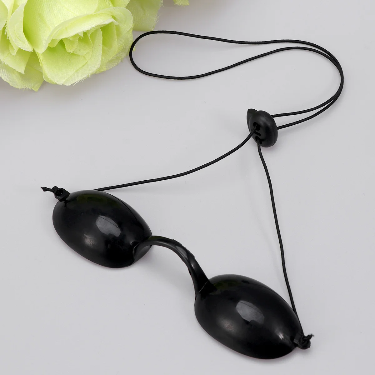 قناع حماية العين الأسود غير الشفاف للبالغين، درع عين فائق للدباغة بالأشعة فوق البنفسجية، النوم الأحمر، السفر، المشي لمسافات طويلة، التخييم