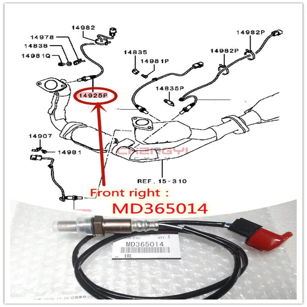 Engine Control Oxygen Sensor For Pajero Montero Shogun V73W V77W V87W V97W MD369190 MD365014 MR578114 MR578113