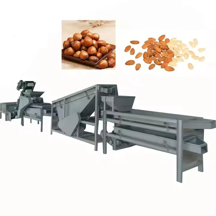 Automatic Palm Kennel Nut Cracker Machine Apricot Kernels Shell Breaking and Separating Hazel Nut Hazelnut Sheller and Separator