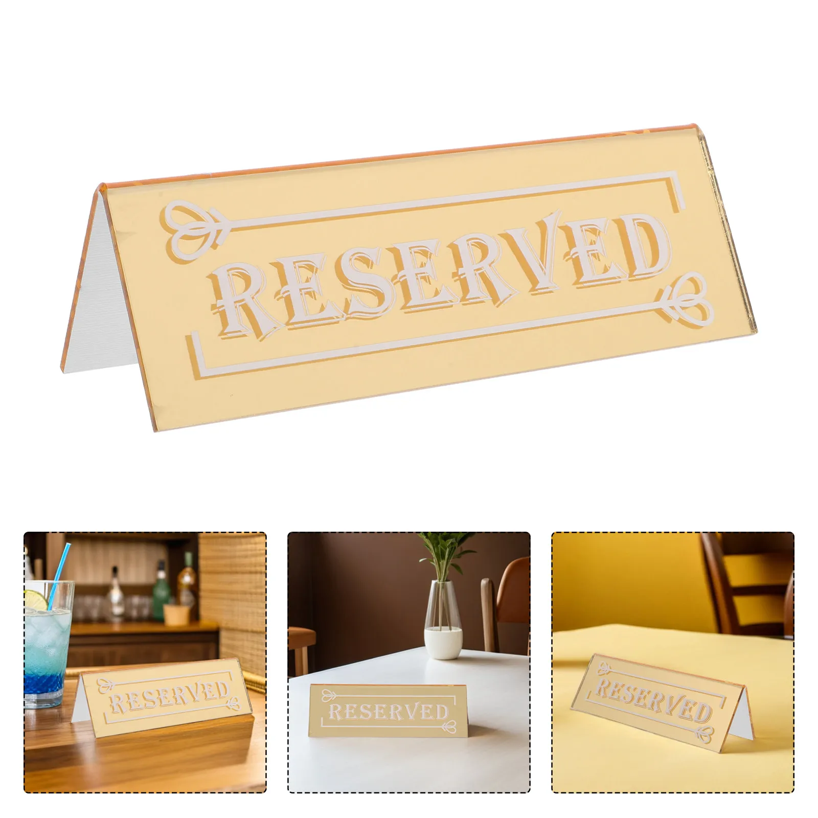 10 Pcs Acrylic Reserved Table Cards Catering Businesses Tool Party Signs Wedding Guest Assignment Reception
