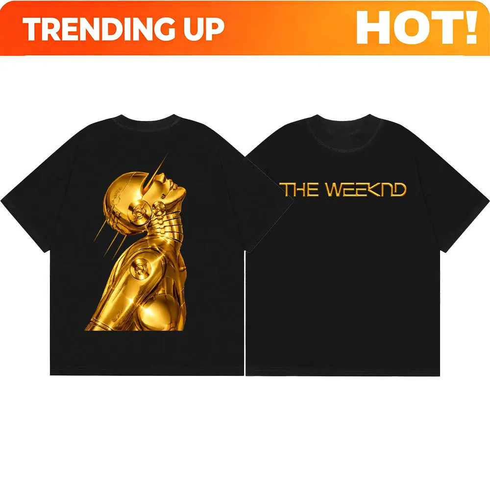 Customization The Weeknd After Hours Til Dawn Tour 2026 T-shirt Men Women Clothing Fashion Hip Hop T Shirt Summer Casual Loose C