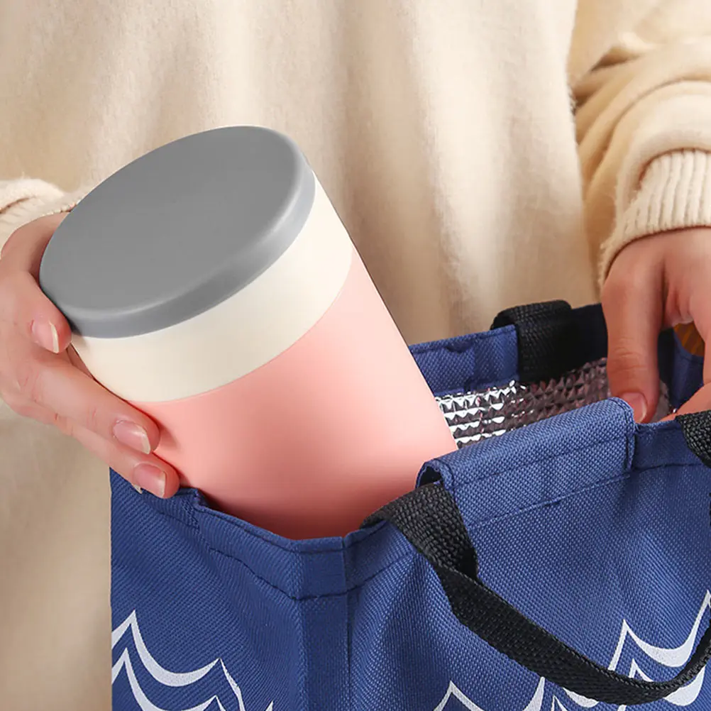 

1pc 450Ml Thermal Insulation Breakfast Cup Stainless Steel Heat Retaining Soup Milk Container Portable Leakproof For Office Home