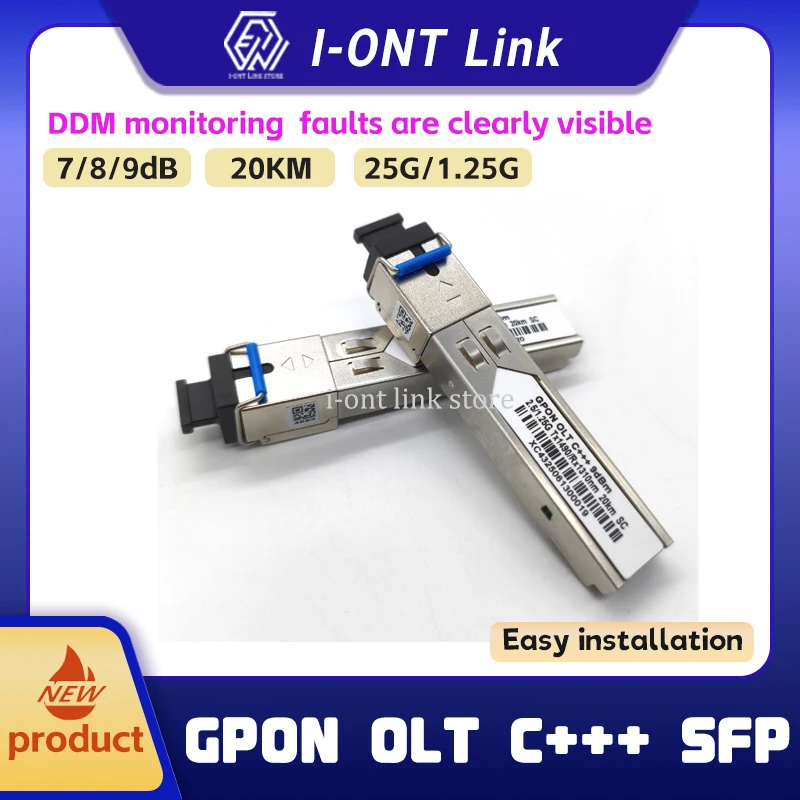 

GPON OLT C+++ GBIC SFP Module 7dB/8dB/9dBm SFP T1490/R1310nm 2.5G/1.25G Transceiver Module