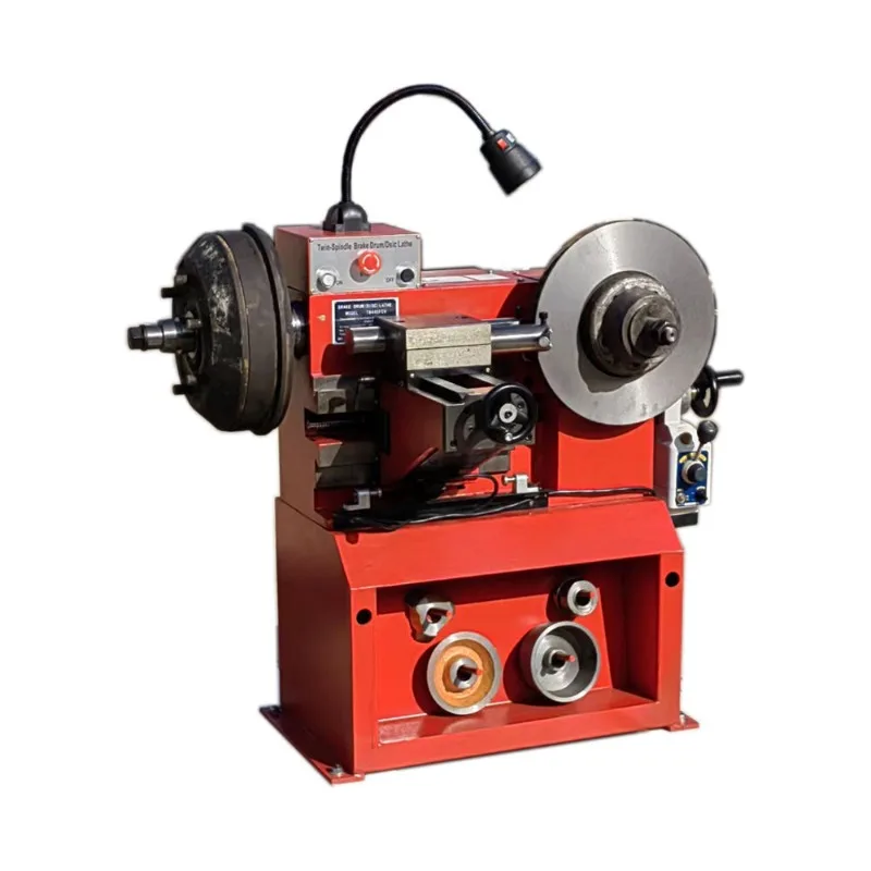 Brake drum, brake disc lathe 450mm continuously variable speed, double cutter heads automatically enter and retreat the knife
