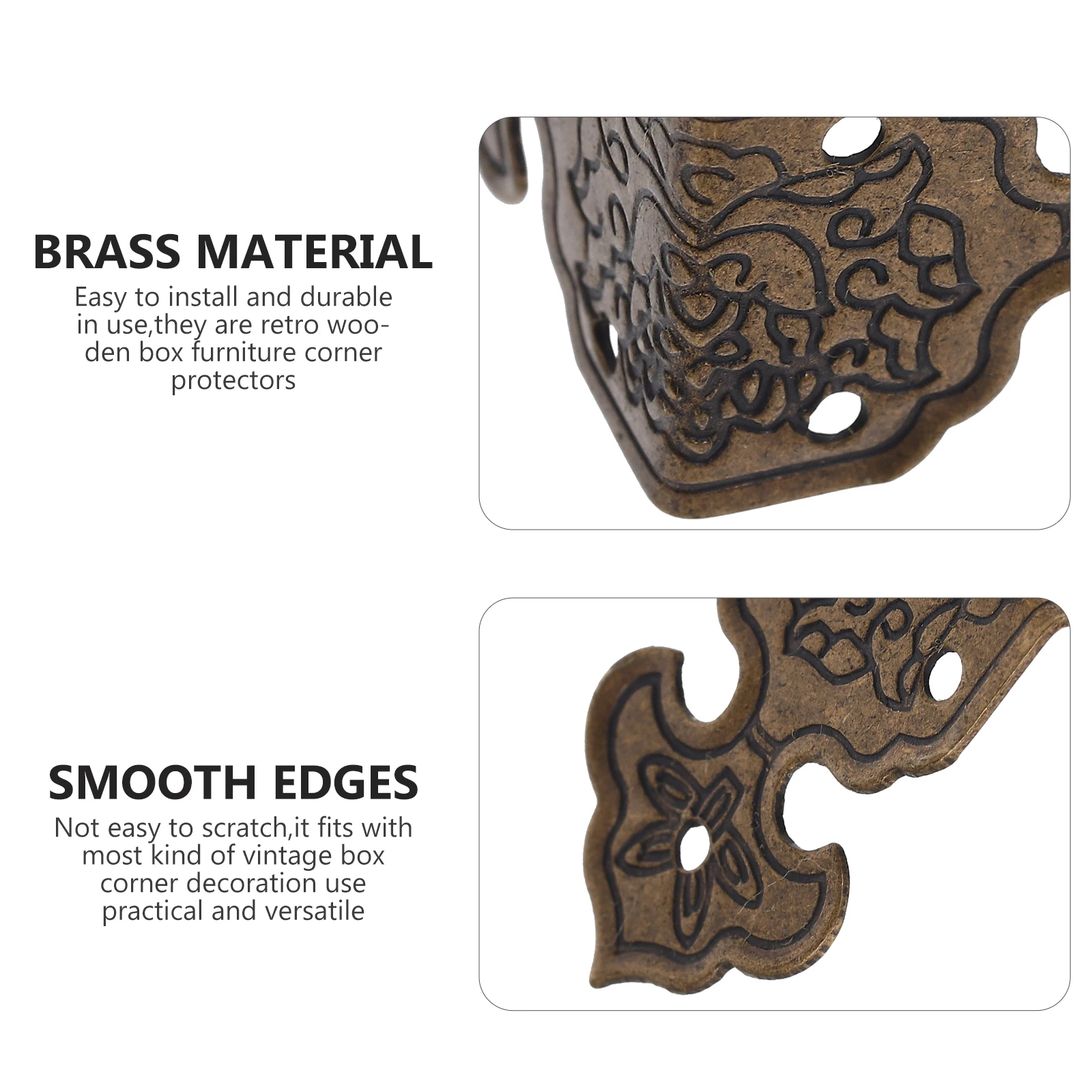 

10pcs Metal Box Corner Protectors Vintage Decorative Guard For Wooden Jewelry Gift Toolbox Repair Diy Rusticbox Guard