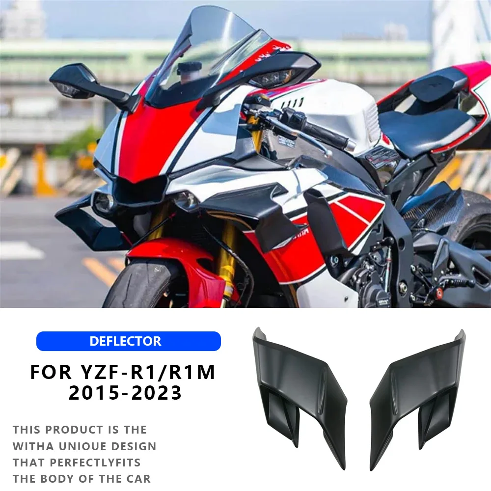 

MTKRACING Deflector For YAMHA YZF-R1/R1M 2015-2023 Motorcycle Front Side Spoiler Fin Trim Cover Winglet Aerodynamic Wing Kit
