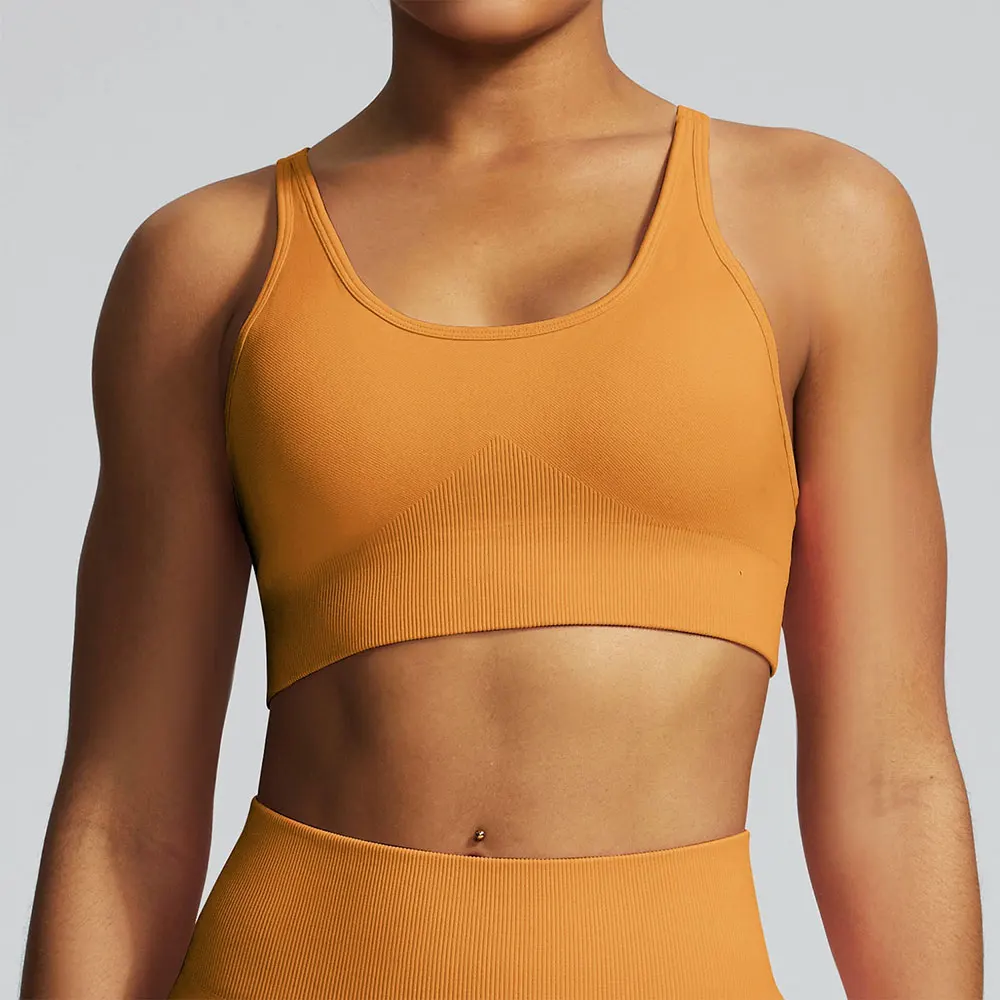 سلس اليوغا الصدرية النساء للصدمات حزام قابل للتعديل رياضة حمالات الصدر ملابس داخلية رياضية الصالة الرياضية تجريب اللياقة البدنية رفع سترة رياضية اليوغا