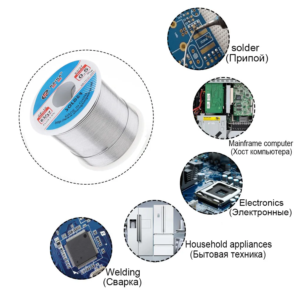 500g CF-10 Solder Wire Tin 0.5/0.6/0.8/1.0/1.2/1.5/2.0mm Roll Clean Rosin Welding Core Soldering Wire Flux Reel Tube