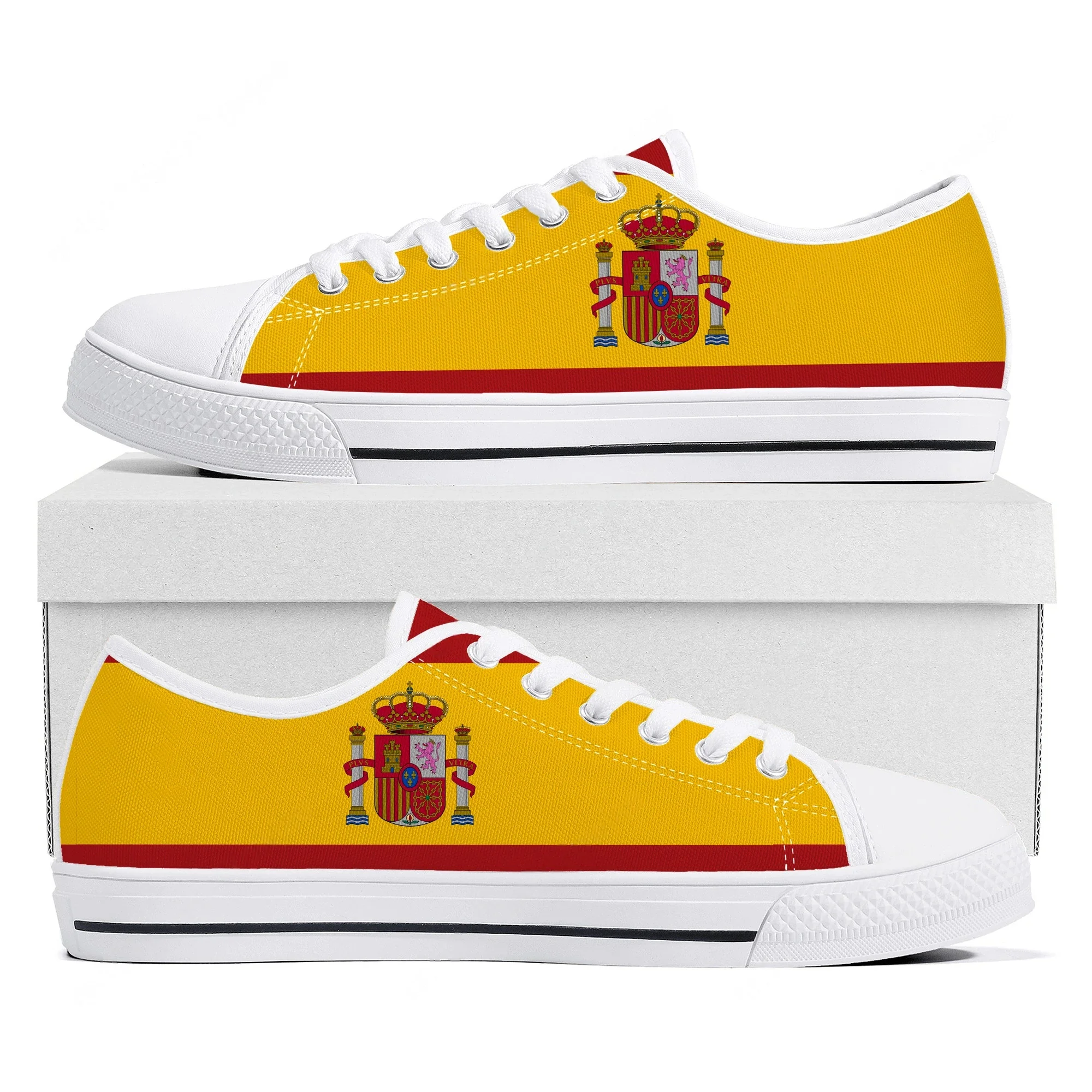 

Легкие кроссовки Vox Low Top с национальным гербом Испании, мужские, женские, подростковые, на плоской подошве, из канваса, для походов, путешествий, повседневной носки