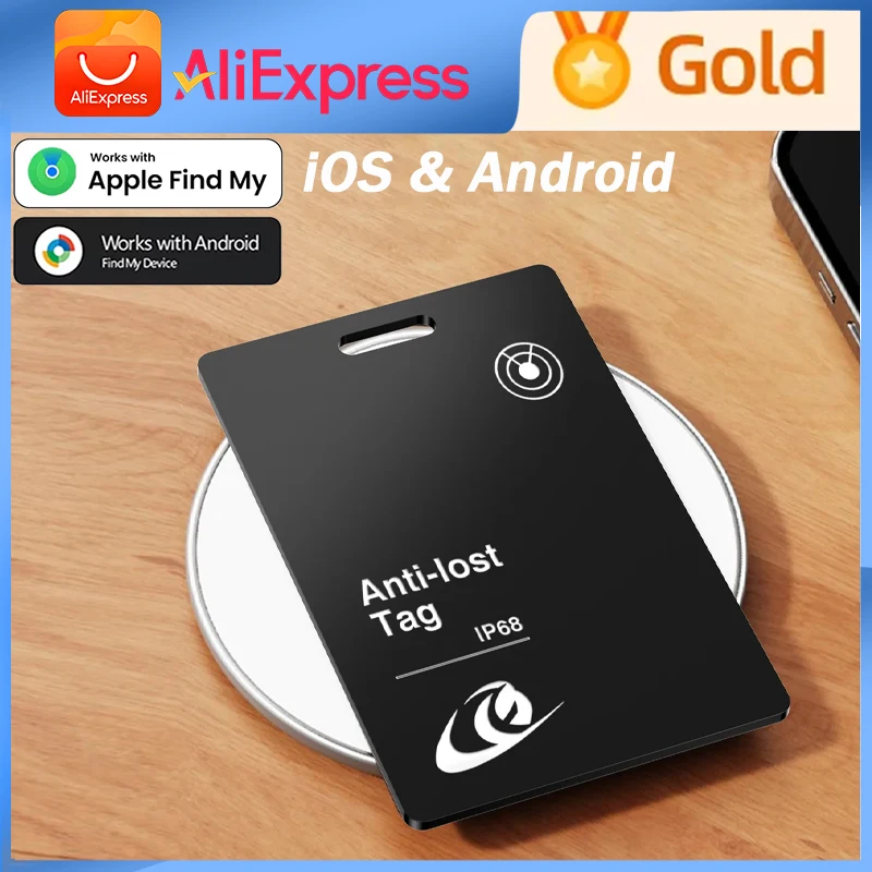 

Smart Ultra Thin Wallet Tracker Card for Apple/android Dual System Key Luggage Gps Locator Tag Works with Google Find My Device