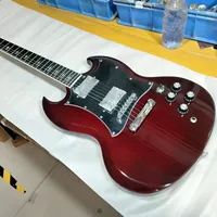 Free Shipping Red Lighting SG Golden Hardware Rosewood Fingerboard Mahogany Body Electric Guitar 2 Humbucker Pickups