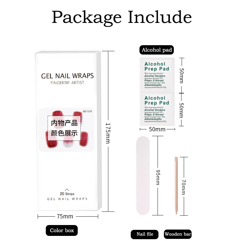 22Tips Nail Gel Paste Baking Free 3D Diamonds Nail Art Stickers Collection Manicure DIY Nail Polish Strips Wraps for Party Decor