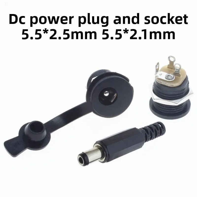 

5 шт./компл. DC022 5,5 мм x 2,1 мм разъем питания постоянного тока, гнездовой разъем для монтажа на панели, металлический 5,5*2,1 5,5*2,5