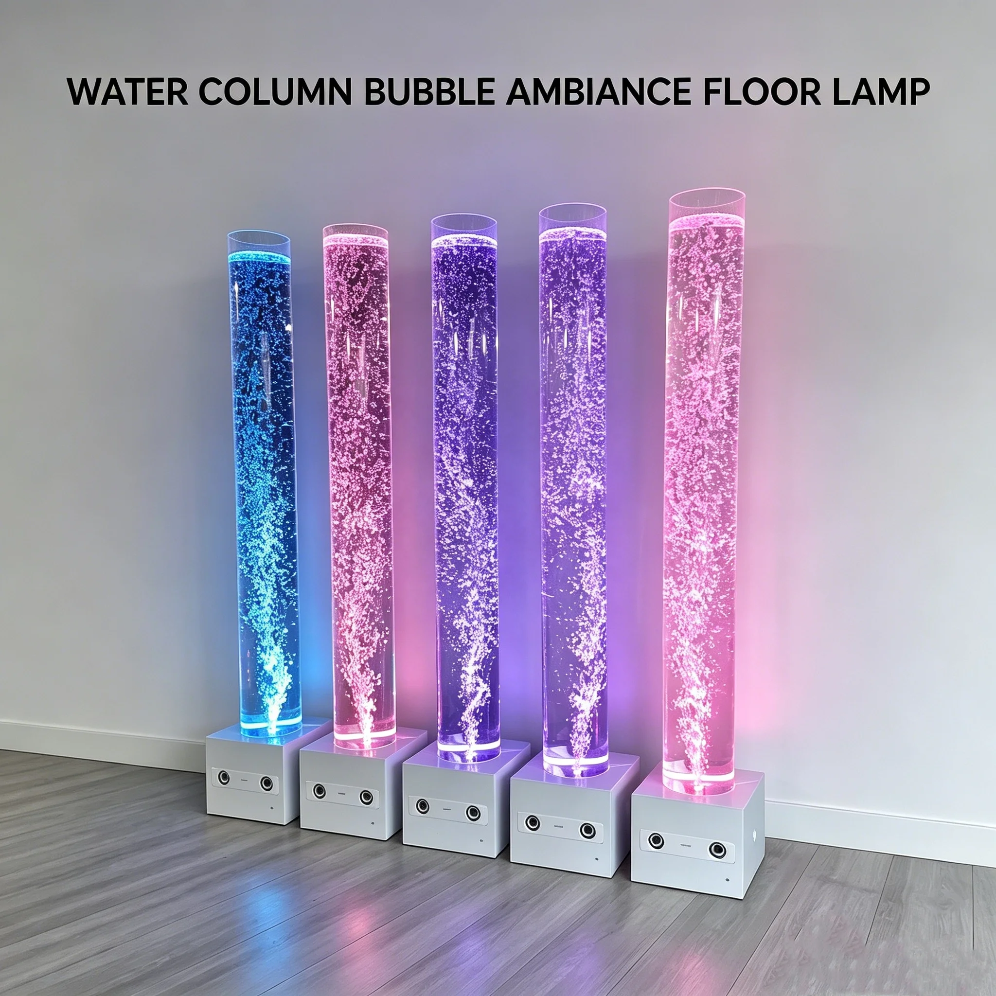 Customized Floor Led Lamp with Bluetooth Speaker Decorative Pillars Lamp for Home Decor