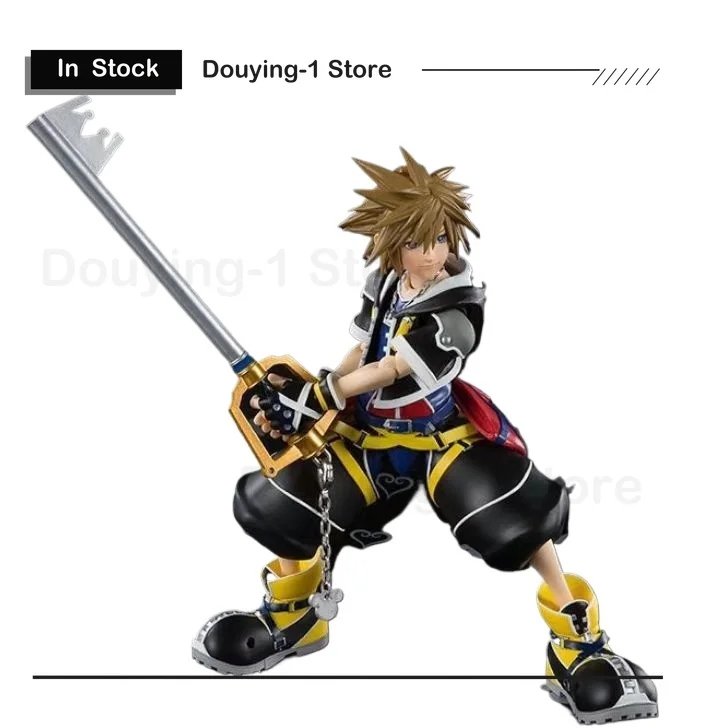 En Stock Original la altura de Bandai SHF Kingdom Hearts Sola tiene aproximadamente 15cm figura de Anime juguetes colección de modelos de PVC