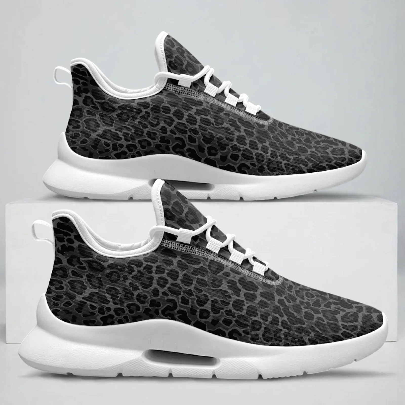 XIXIRIMIDO Women's Lace-up Casual Shoe Nurse Shoes Women's Sandals Men's Sneakers and Casual Shoes Tenis Feminino Leopard Print