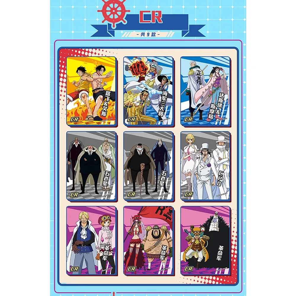 One Piece Collection Cards for Children Anime Character Shanks Sabo Borsalino Colorful Hot Stamping Gold UR Cards Hobbies Gifts