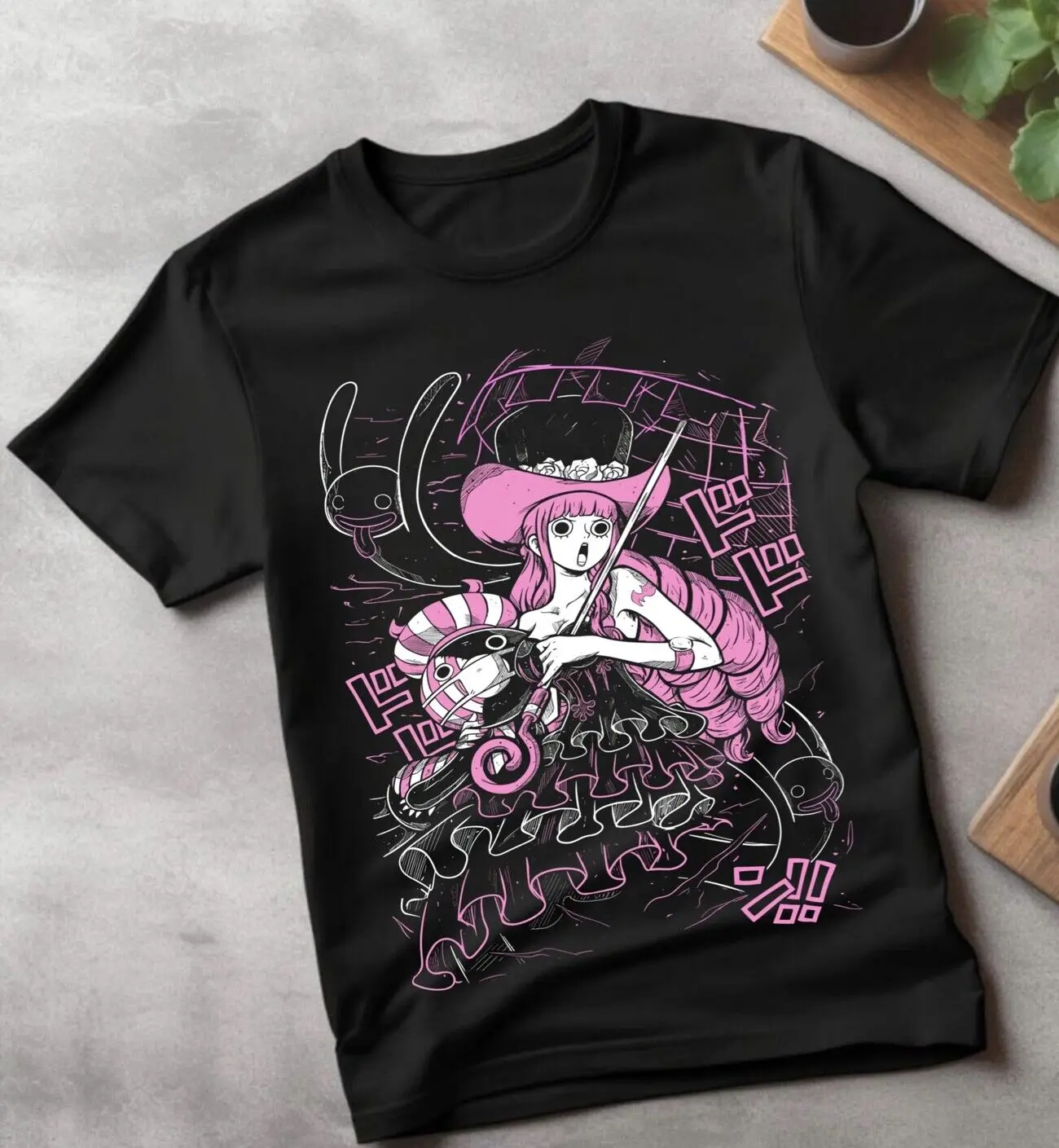 

Двухсторонняя аниме футболка Luff perona Anime манга унисекс взрослый размер L M S