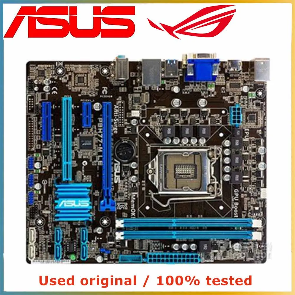 

For ASUS P8H77-M LE Computer Motherboard LGA 1155 DDR3 16G For Intel H77 P8H77 Desktop Mainboard SATA III PCI-E 3.0 X16