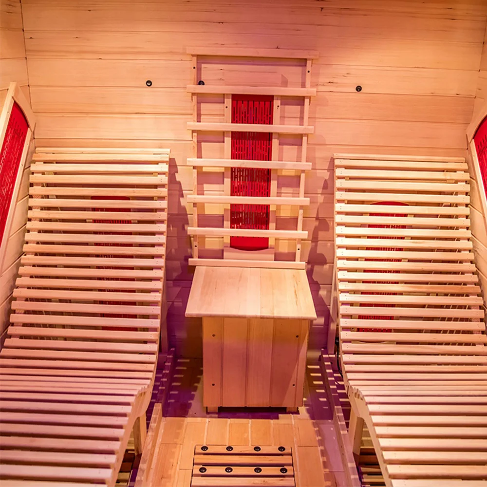 Modern Smart Dry2 Person Indoor Sauna Room With 2 Recliner Chair