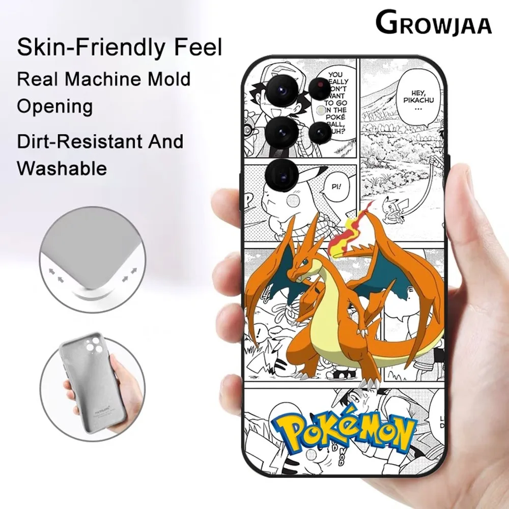 Charizard Cool Umbreon Phone Case for Samsung Galaxy S24 Ultra S22 S23 Ultra S21 S20 5G Protective Silicone TPU Funda