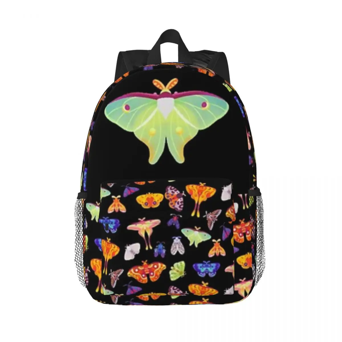 Moth Printed Lightweight Casual Schoolbag For School, Outdoor, Shopping, Office 15inch