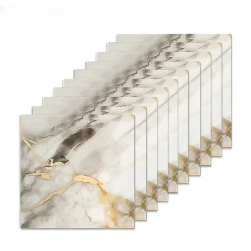 trebalena 10-40PCS Imitation Marmor 3D Keramik Fliesen Wand Renovierung Dekoration Aufkleber Wasserdicht Selbst-klebe Hause Boden Aufkleber 9