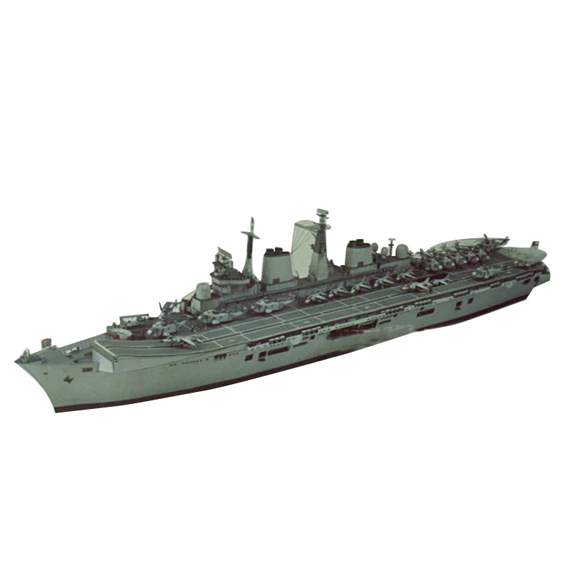 1:400 Scale UK Invincible Aircraft Carrier DIY Paper Ship Model 3D Classic Aircraft Home Decor DIY Puzzle Toys Gift for Adult