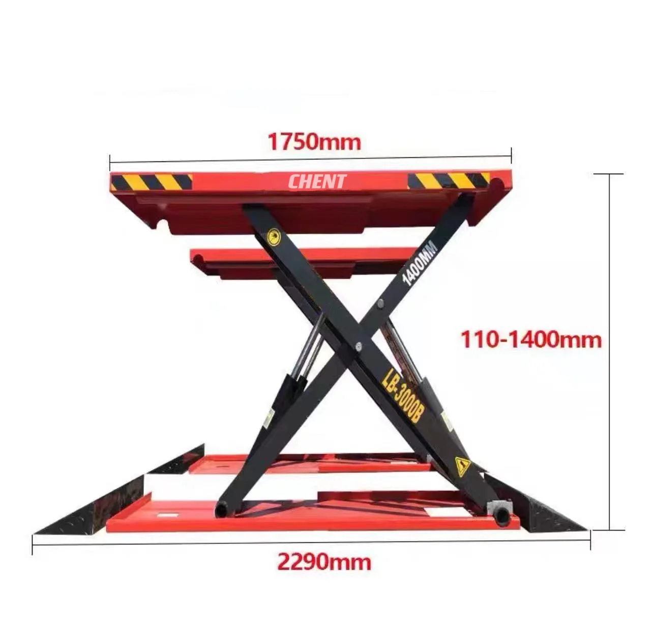 

1.2/1.4/1.6m portable electric scissor lift hydraulic garage jack middle position lifting capacity 4000kg