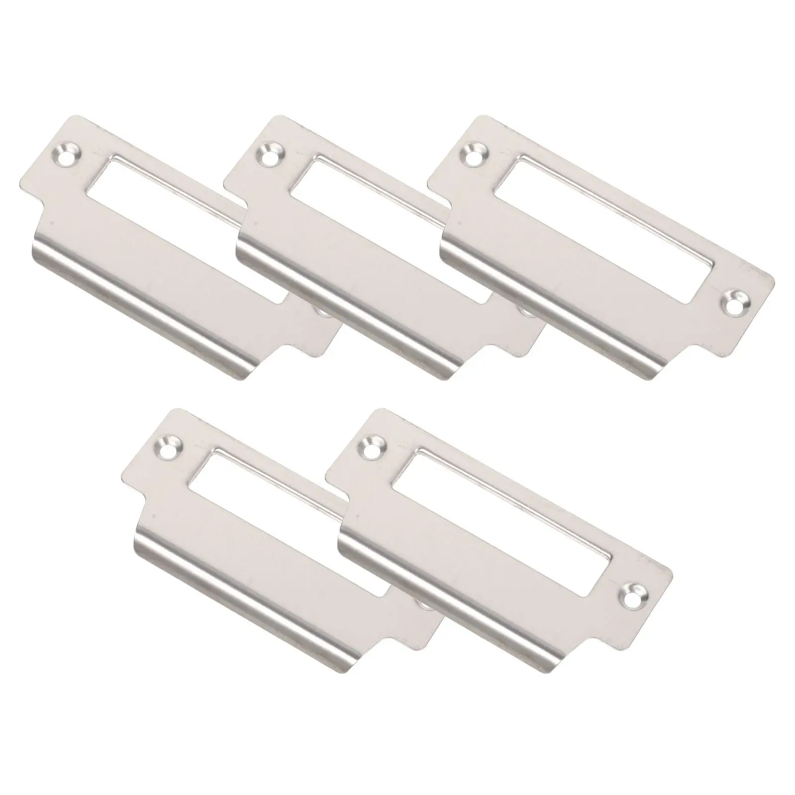 

5pcs Door Lock Accessories Reinforcement Strike Plate Metal Stainless Steel Durable Door Security Device Hardware