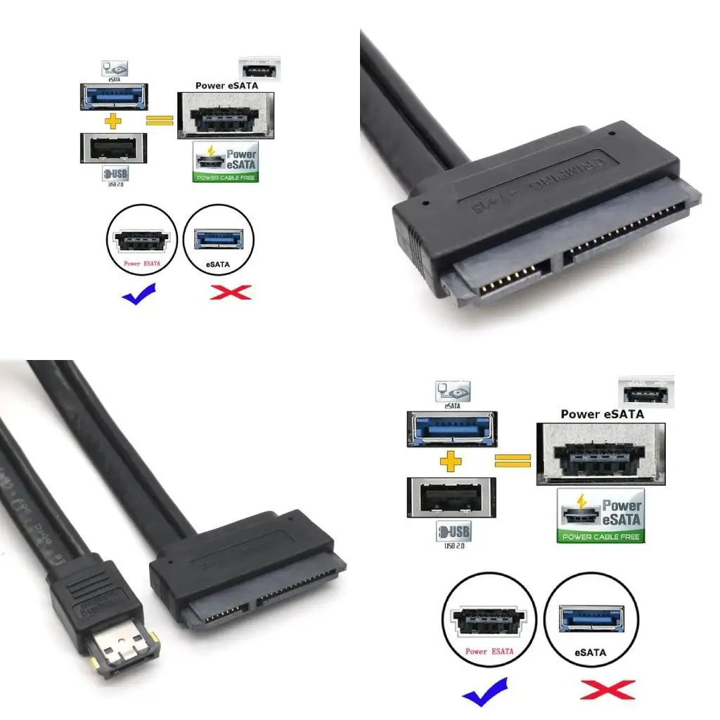 

Y1UB Esata to Data Cable for 2.5In Hard Drive Disk Easy Drive Line HDD Converter
