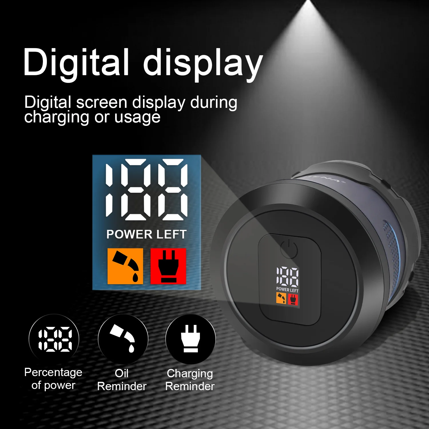 대머리 남성용 헤드 쉐이버, 습식 및 건식 대머리 쉐이버, 6D LED 디스플레이 전기 충전식 헤드 쉐이빙 키트, 타입-C 충전