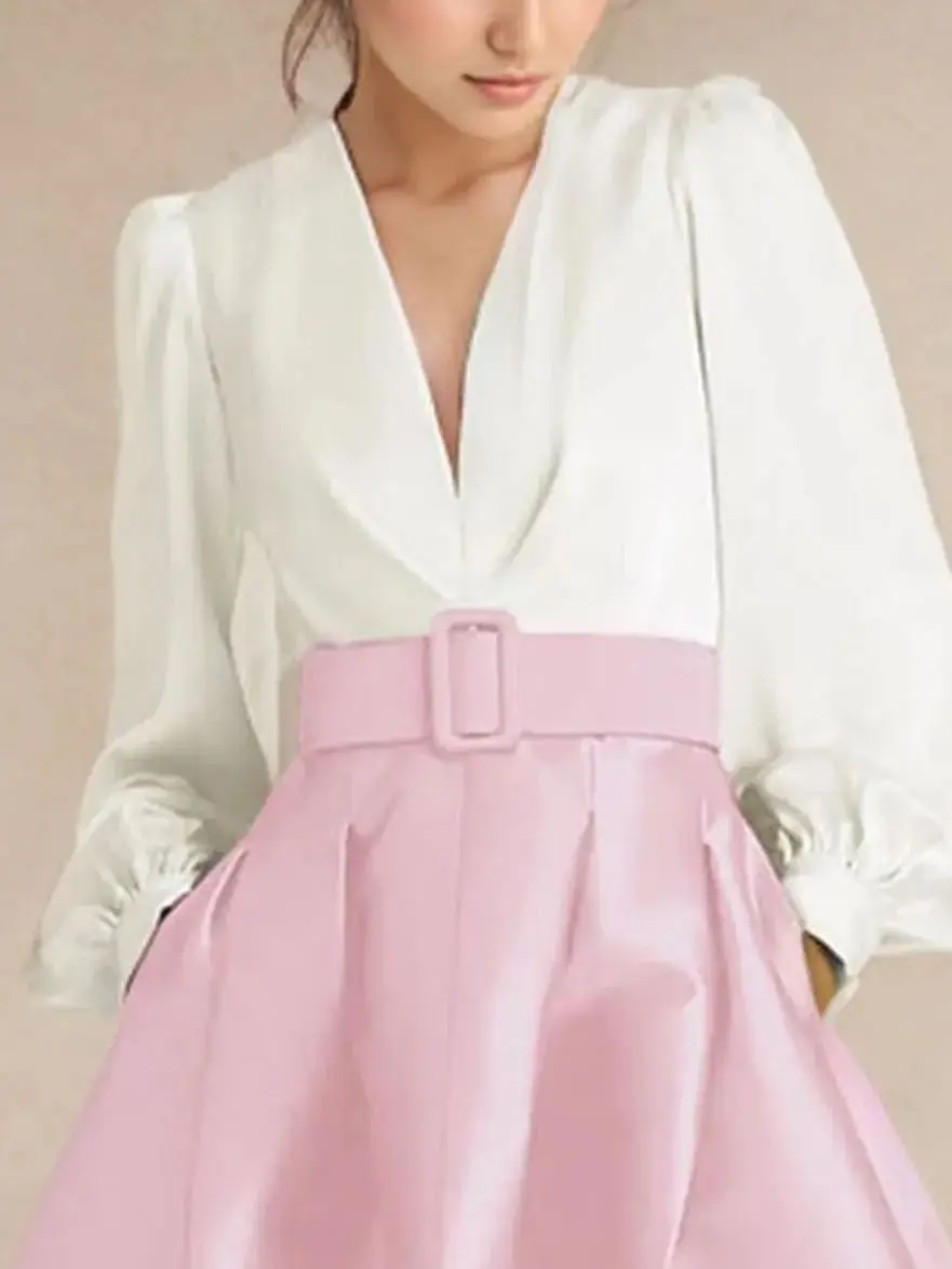 Elegant A-Line Prom Gown Long Sleeve Satin V Neck High Split Pleats Floor Length Mother of the Bride Gown 2025 free customized