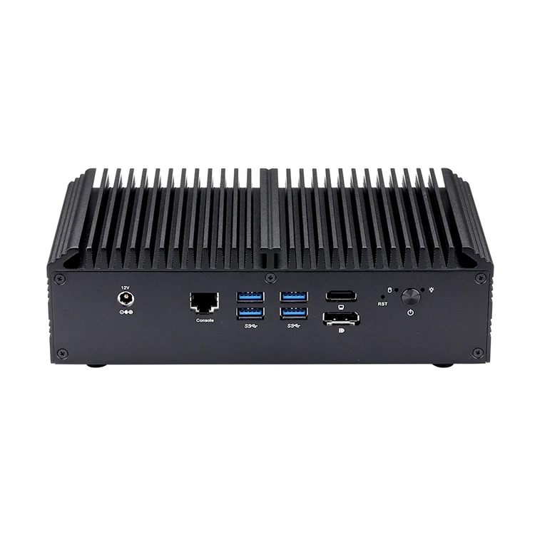 Qotom Industrial Fanless Soft Mini Router I5 8260U 8x 2.5G I225 LAN AES-NI 4*USB Rs232 PfSense Firewall PC
